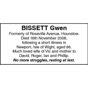 Photo of GWEN BISSETT