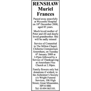 Photo of FRANCES RENSHAW