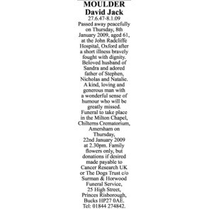 Photo of DAVID JACK MOULDER