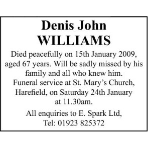Photo of JOHN WILLIAMS Denis
