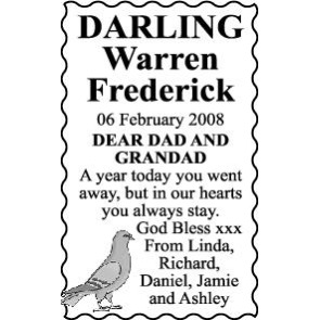 Photo of WARREN FREDERICK DARLING