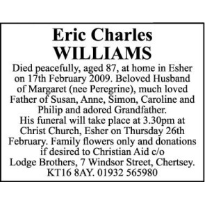 Photo of CHARLES WILLIAMS Eric