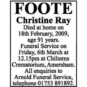 Photo of CHRISTINE RAY FOOTE
