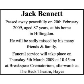 Photo of BENNETT Jack