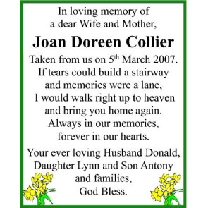 Photo of Joan Doreen Collier