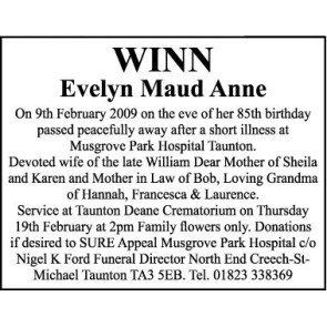Photo of EVELYN MAUD WINN