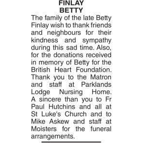 Photo of BETTY FINLAY