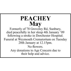 Photo of MAY PEACHEY