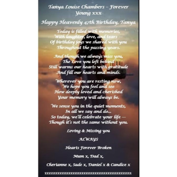 Notice Gallery for Tanya Louise CHAMBERS